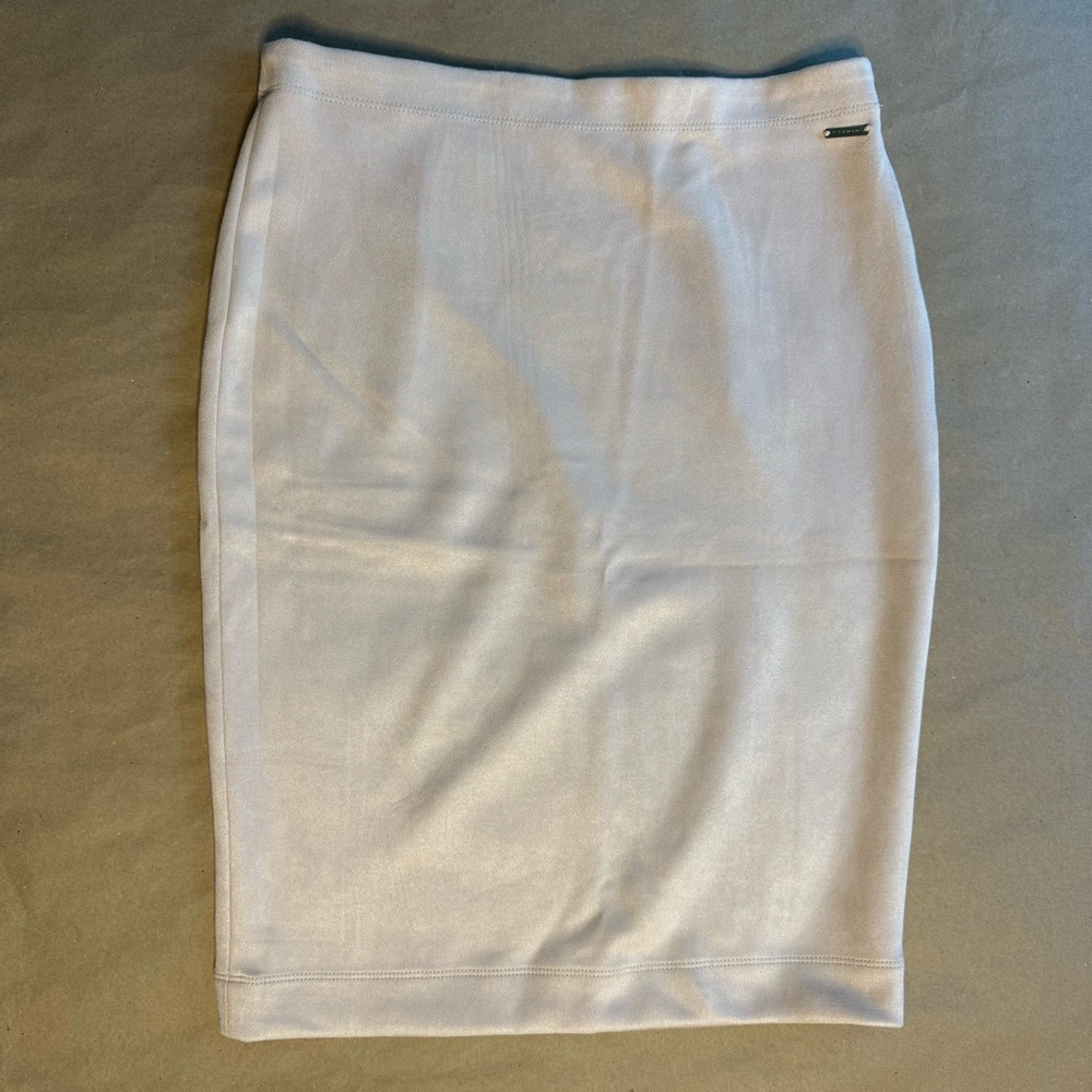 Tahari Blush Faux Leather Pencil Skirt